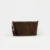 Bandolera The Flapper en cuero gamuza Marron