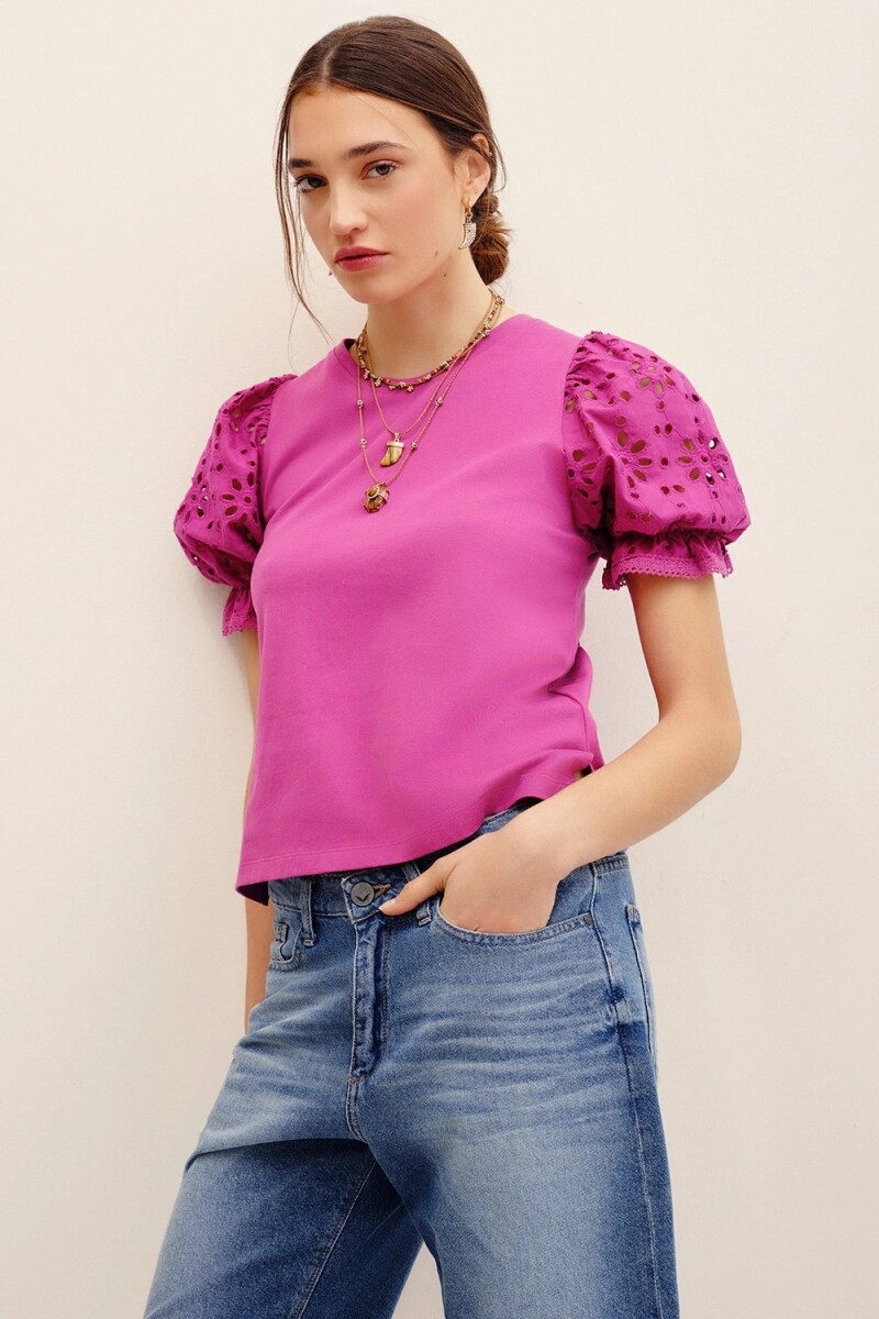 REMERA BALLOON BRODERIE Orquidea