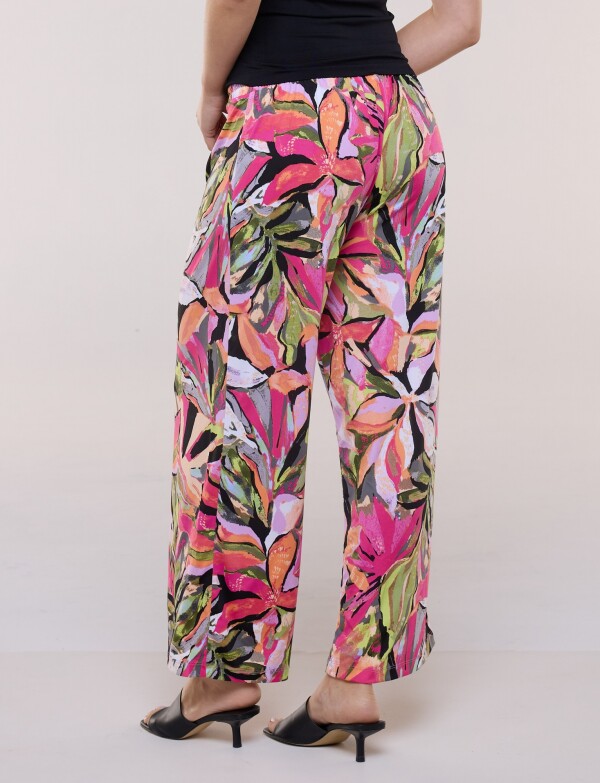 Pantalon Flores MULTI/ROSA