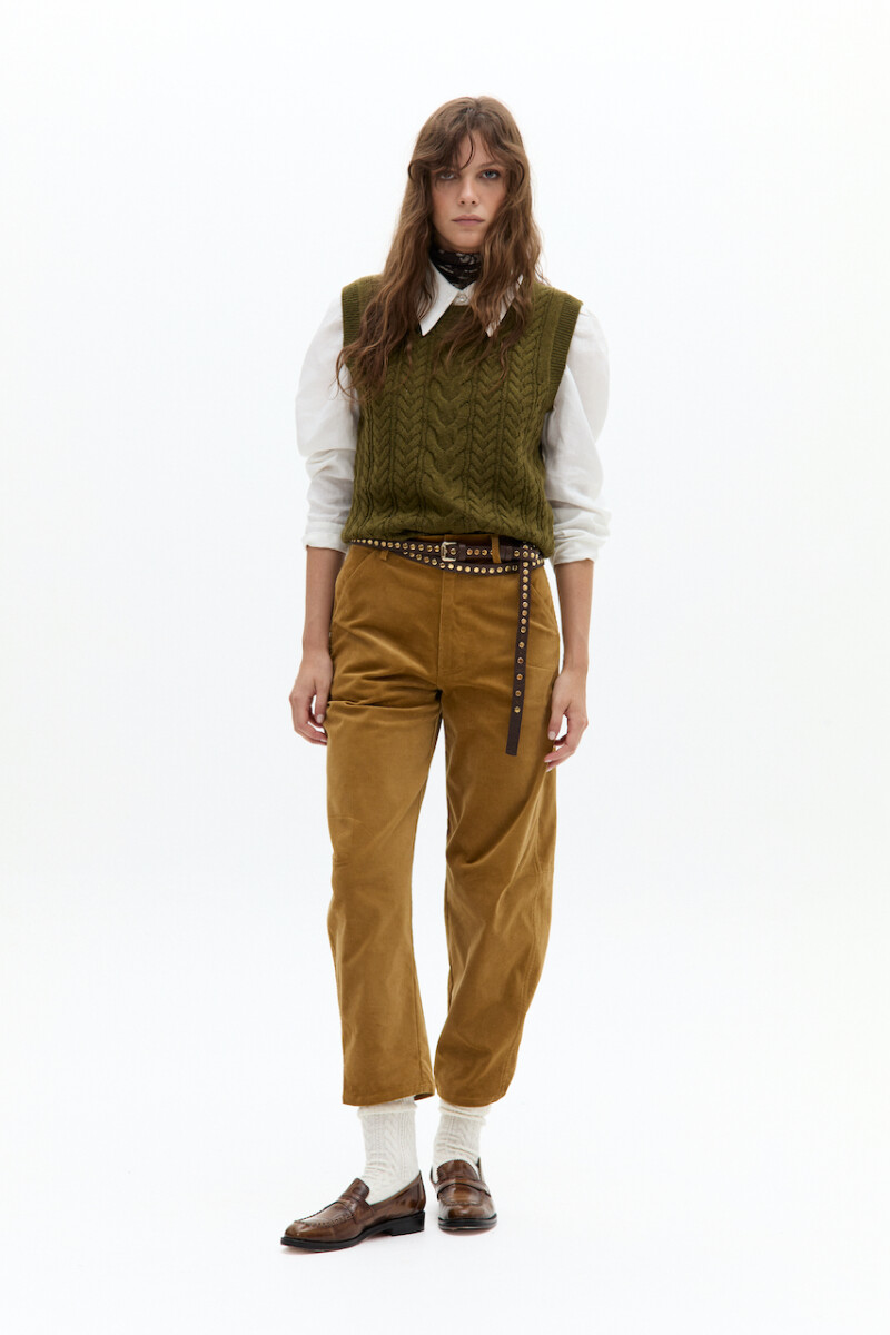 Chaleco Otto en Blend de Lana Forest Green