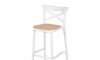 Taburete Plats - Simil Rattan Blanco