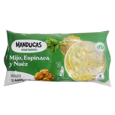 Hamburguesas Vegana Mijo Espinaca y Nuez x4uds Hamburguesas Vegana Mijo Espinaca y Nuez x4uds