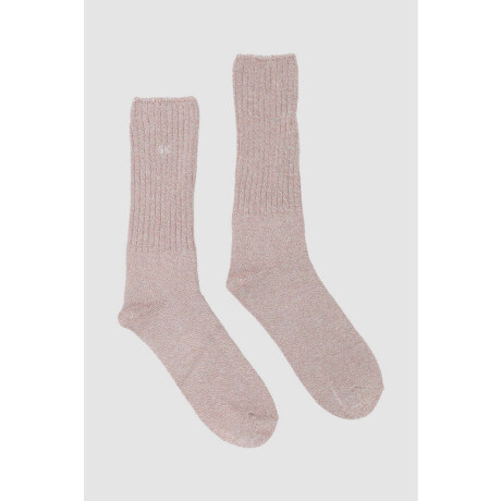 Medias abrigo algodón melange Tostados