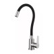 Monocomando flexible para mesada de cocina GRIS Y NEGRO