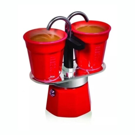Cafetera BIALETTI Mini Set Express 2 Tazas Manual Italiana Roja Cafetera BIALETTI Mini Set Express 2 Tazas Manual Italiana Roja