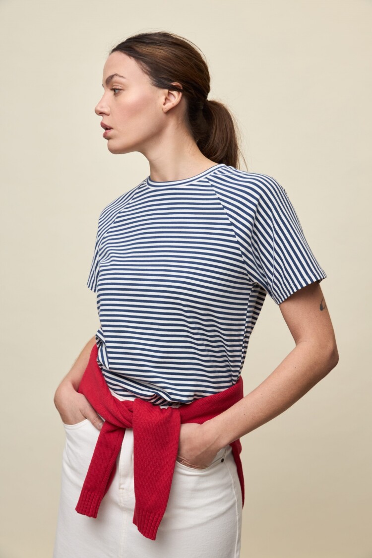 REMERA SCALA Blanco/Azul