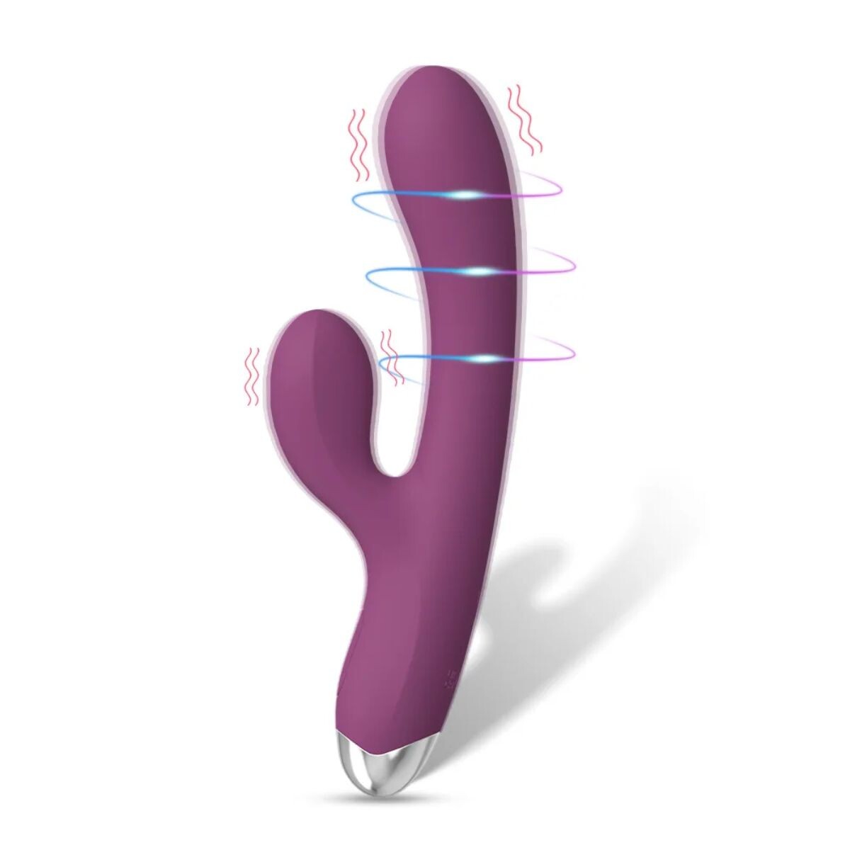 Vibrador Rabbit Doble Estimulo Recargable Usb - Violeta 