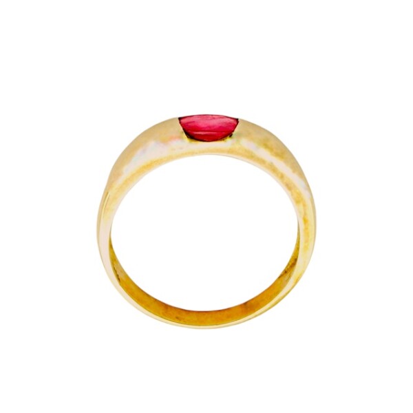 Anillo Solitario-Oro Bajo-Piedra Rubi-AN8135 conpiedra
