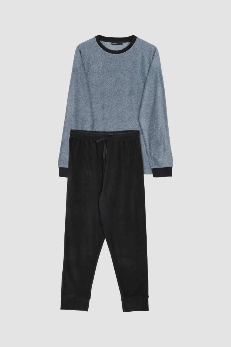 Pijama sporty fleece Gris melange