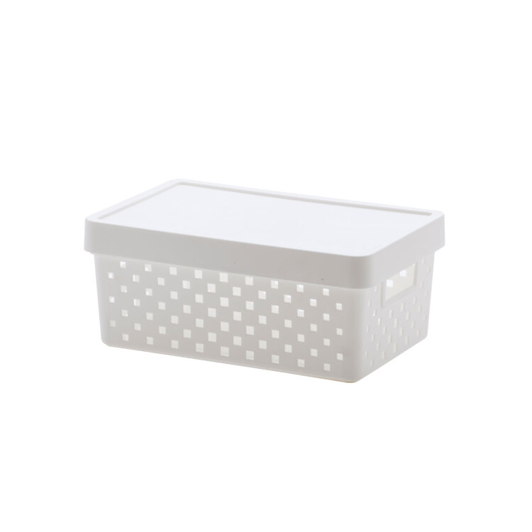 CAJA CESTO ORGANIZADOR QUADRATTA 39X29X14CM Sin color