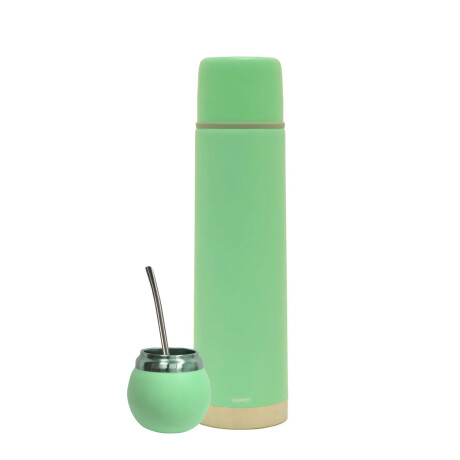 Set Termo Bala 750ml +mate 120ml +bombilla regalo Verde Claro