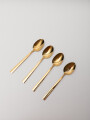 Cuchara Asher Set 4 Un. Dorado Brillante Color Unico