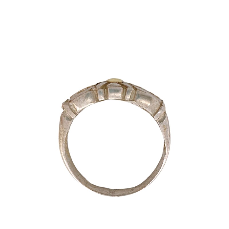 Anillo Calado-Plata y Oro-Sin Piedra-AN5096 sinpiedra