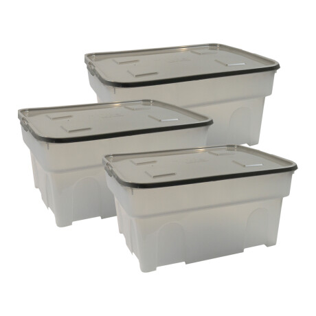 Set x3 Caja organizadora 65 lts GRIS