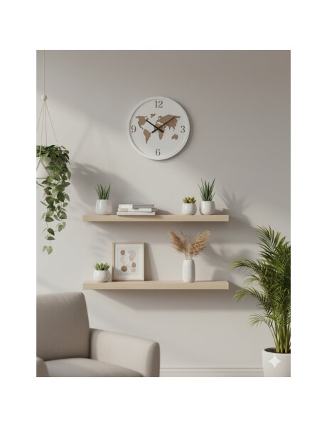 RELOJ DE PARED MDF 60X60X4 CM MAPAMUNDI RELOJ DE PARED MDF 60X60X4 CM MAPAMUNDI