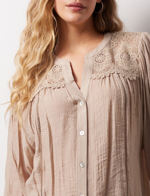Blusa Crochet BEIGE