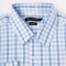 Camisa m/l casual cuadros celeste