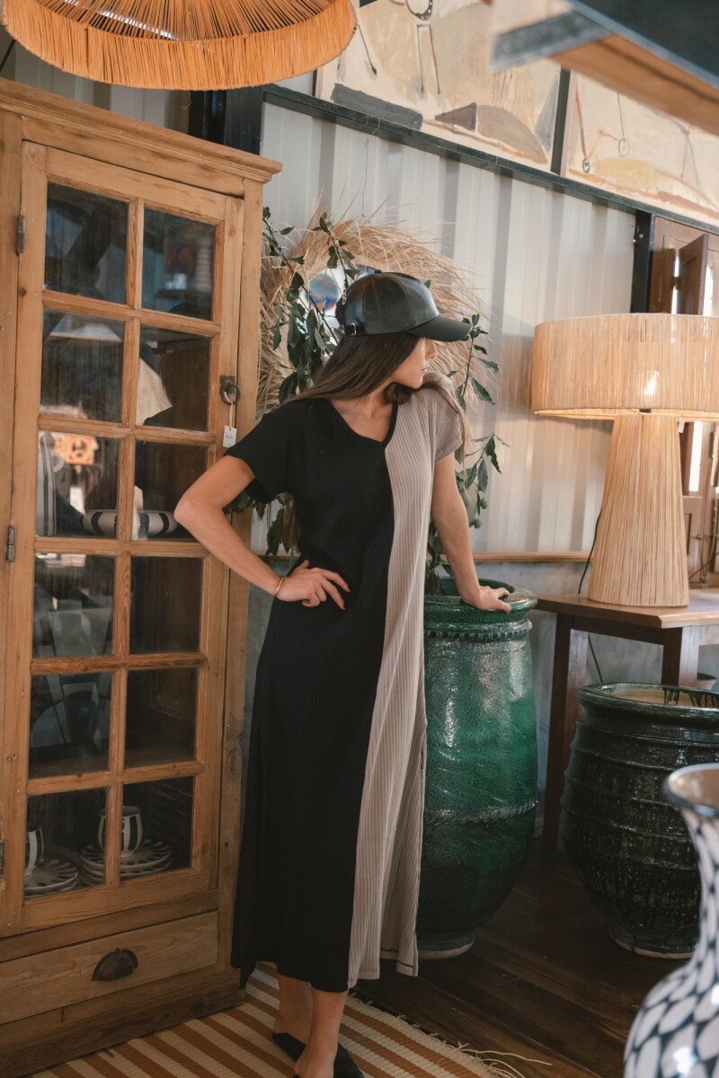 Vestido Amut NEGRO Y CRUDO