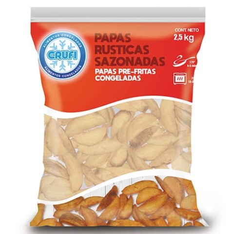 Papas Rusticas Sazonadas Crufi 2.5 Kg Papas Rusticas Sazonadas Crufi 2.5 Kg