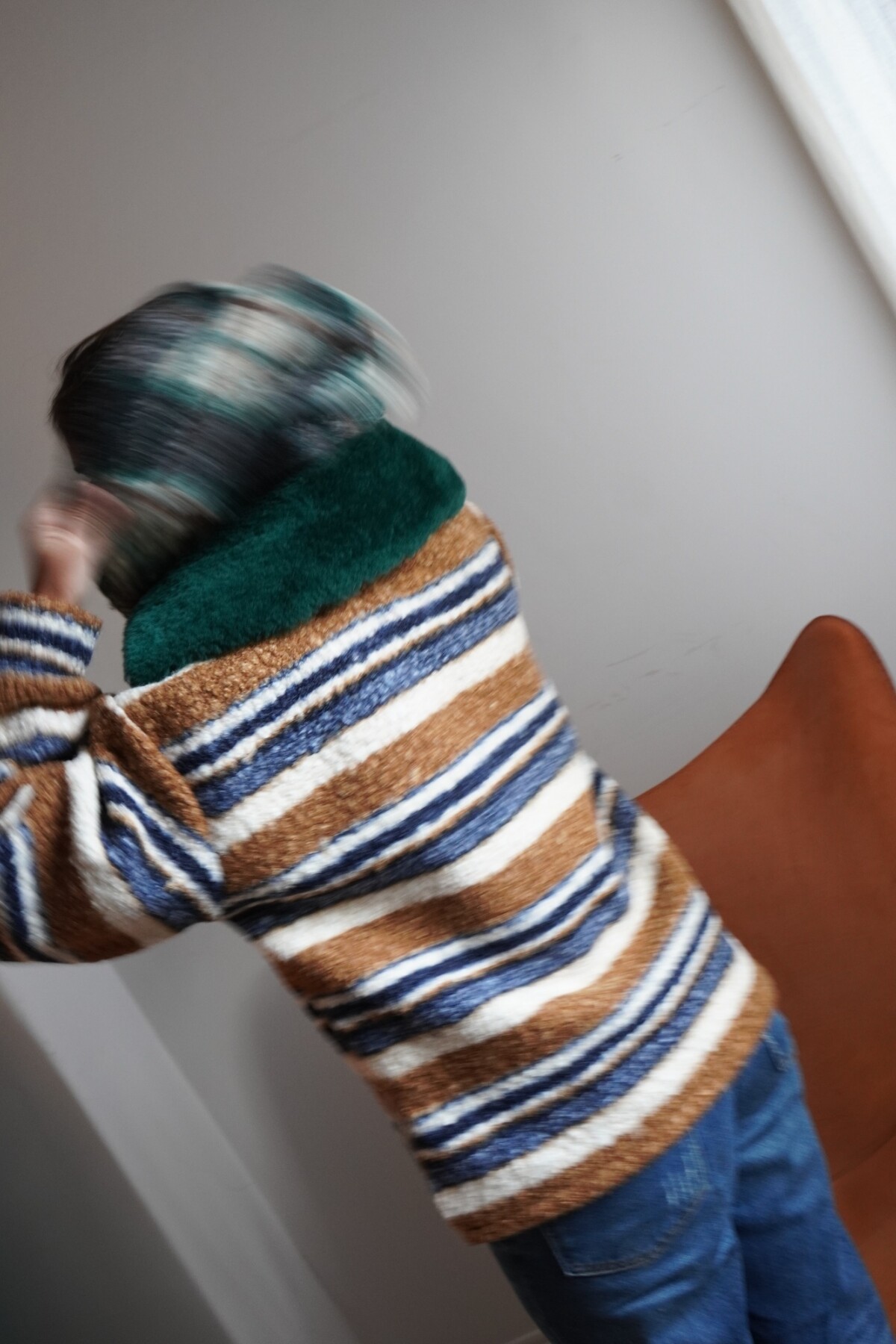 Buzo Crazy Bear Mostaza / Verde