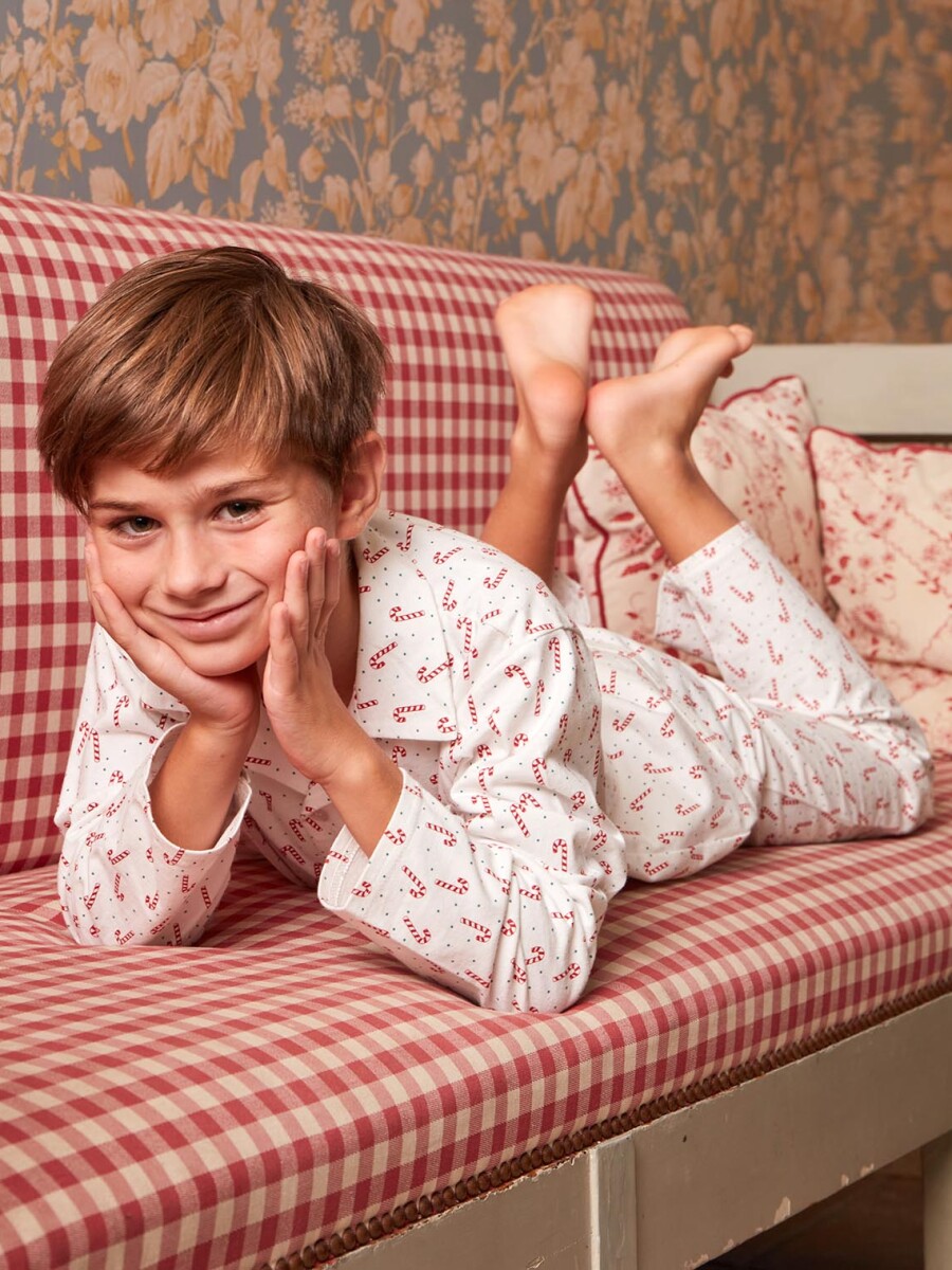 Pijama Estampado Elefantes Blanco Roto