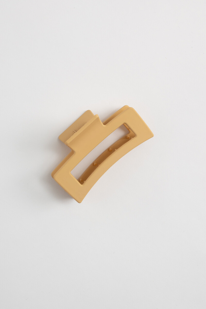 Pinza rectangular opaca Beige