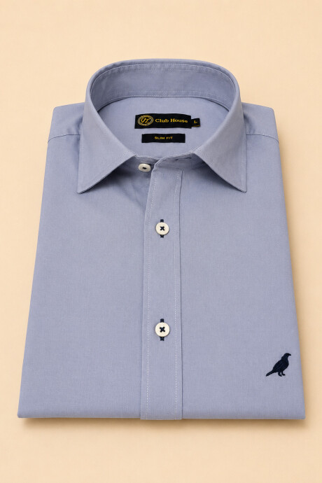 Camisa Cotton Twill Slim Fit Steel