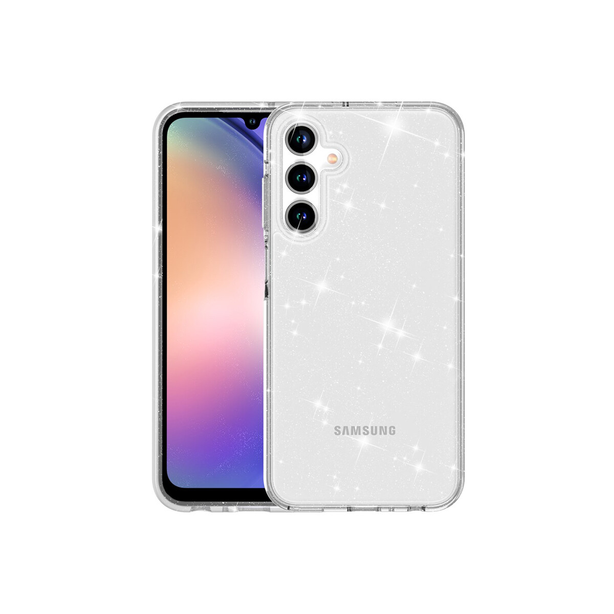 Protector para Samsung Galaxy A55 transparente con brillos 