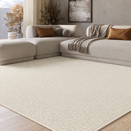 Alfombra Símil Lana de Microfibra 2 × 3 m Off White (Blanca) Alfombra Símil Lana de Microfibra 2 × 3 m Off White (Blanca)