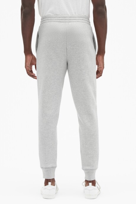 Pantalon Deportivo Con Felpa Logo Gap Hombre Light Heather Grey