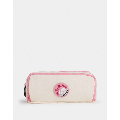 Cartuchera Estampada De Tres Compartimentos Blanco Crudo