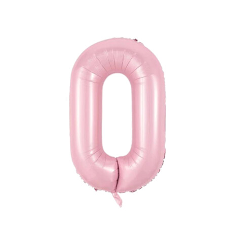 Globo rosado pastel 75 cm Número 0