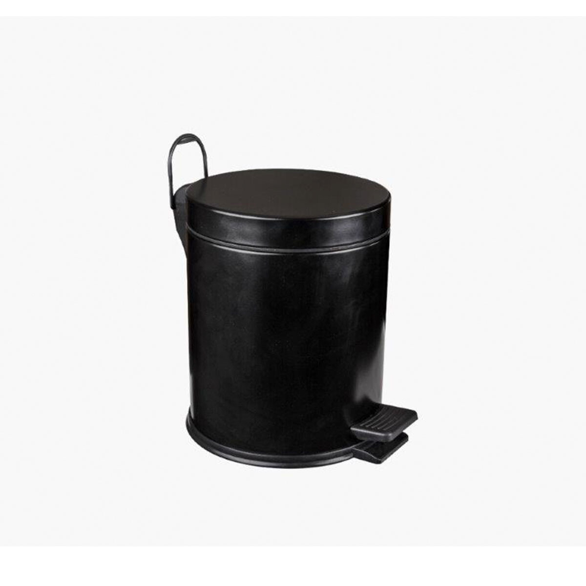 Papelera Negro Mate Metal 8 Lts 21 Diametro 35 Alto Color 