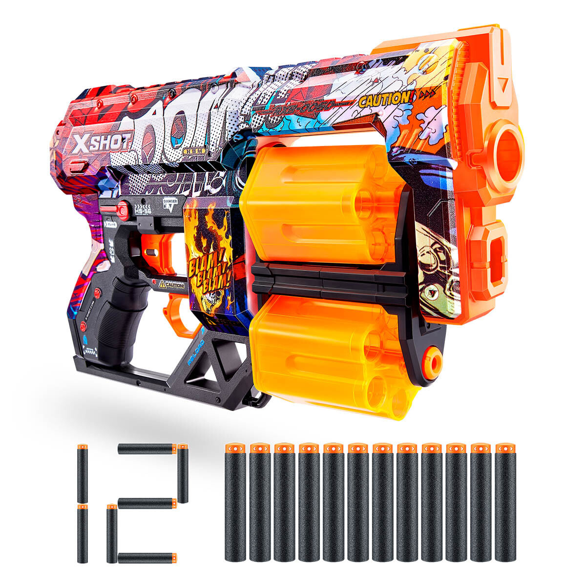 Pistola XShot Skins Dread Lanza C/ 12 Dardos Zuru - Boom 