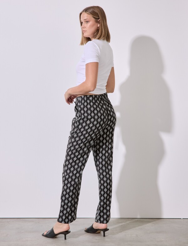 Pantalon Print BLANCO/NEGRO