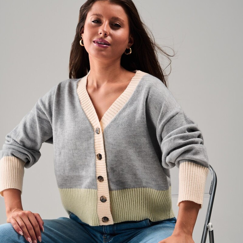 Saco cardigan slowly Grey Off