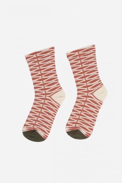Medias rombos beige