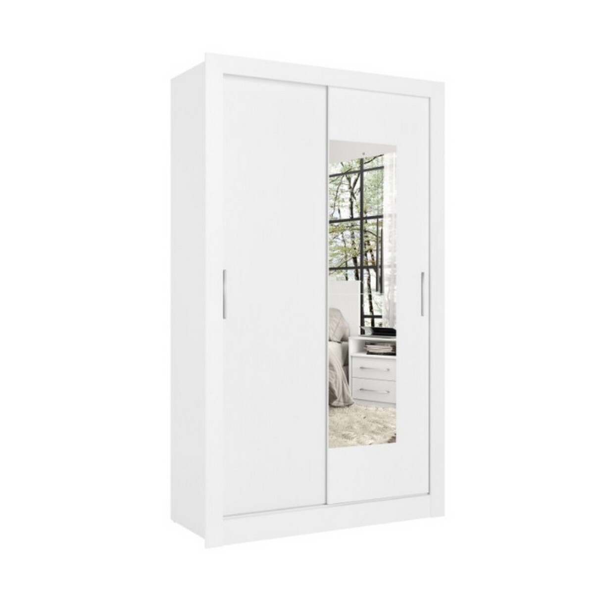 ROPERO CITY 2 PUERTAS GLASS BLANCO THB 