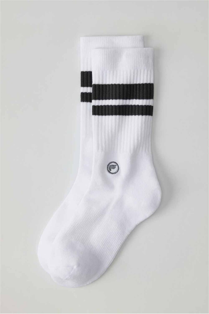 Medias The Everyday Crew Sock Unisex - Classic White Stripe 