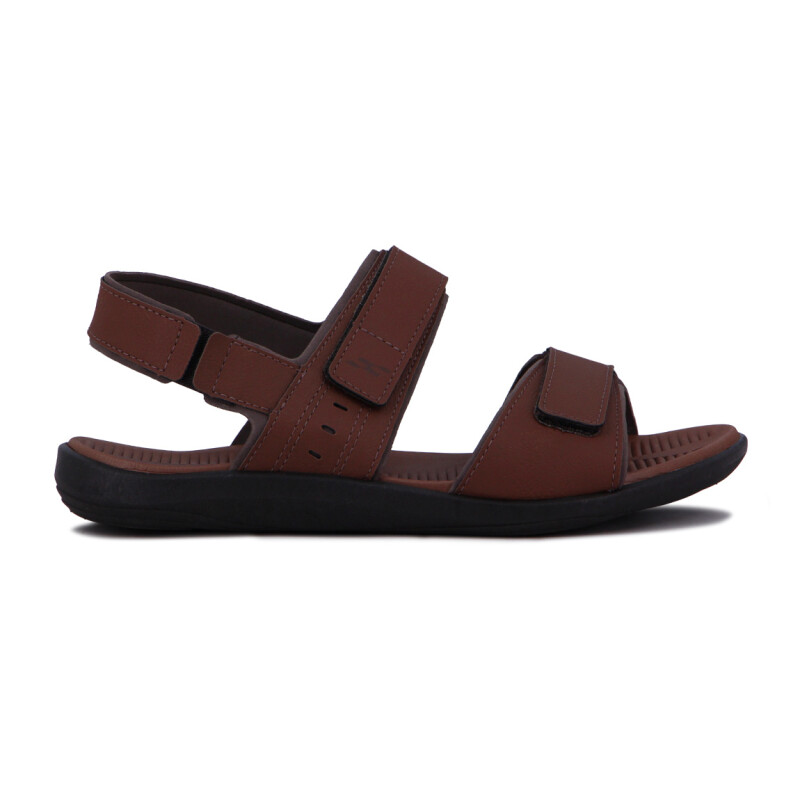 Sandalia Country Hombre Dos Tiras Con Velcro Castaño