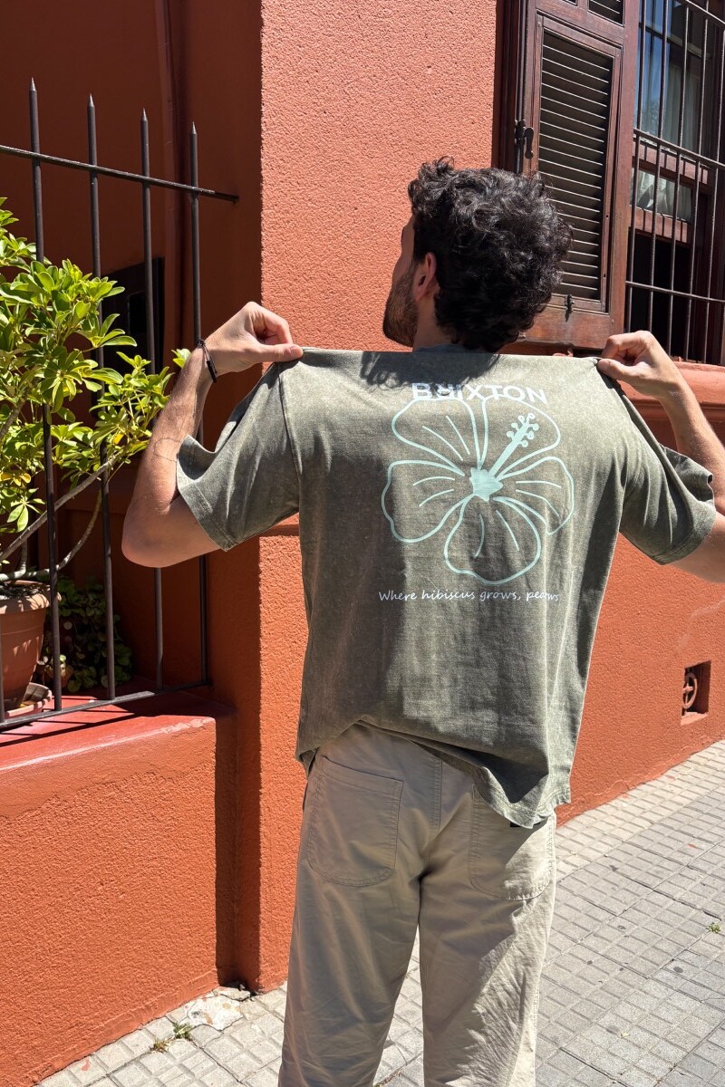 Camiseta Oversize Hibisco Brixton Verde