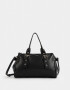 City Cartera Bowling Con Hebillas - Negro