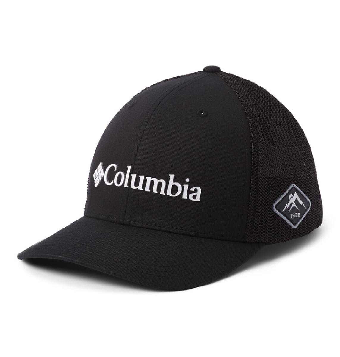 Columbia Mesh Ball Cap-Black, White - BLACK, WHITE 