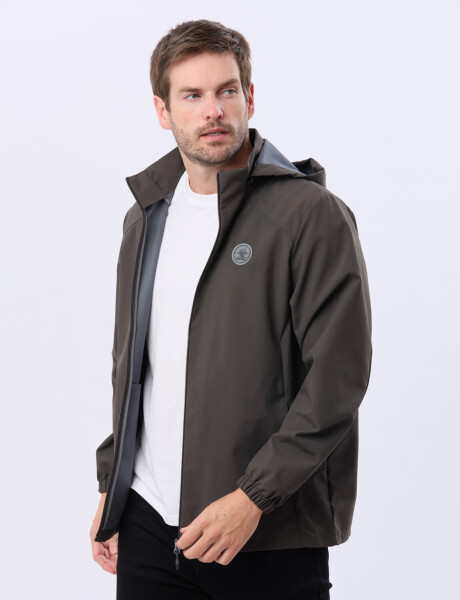 CAMPERA CON CAPUCHA DESMONTABLE Gris Oscuro