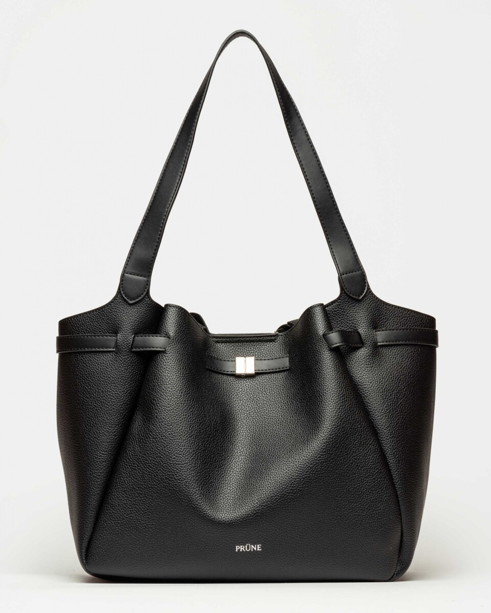 Bolso Marble en efecto cuero graneado - Negro 