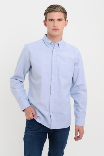 Camisa Oxford Hombre Blue Opal 420