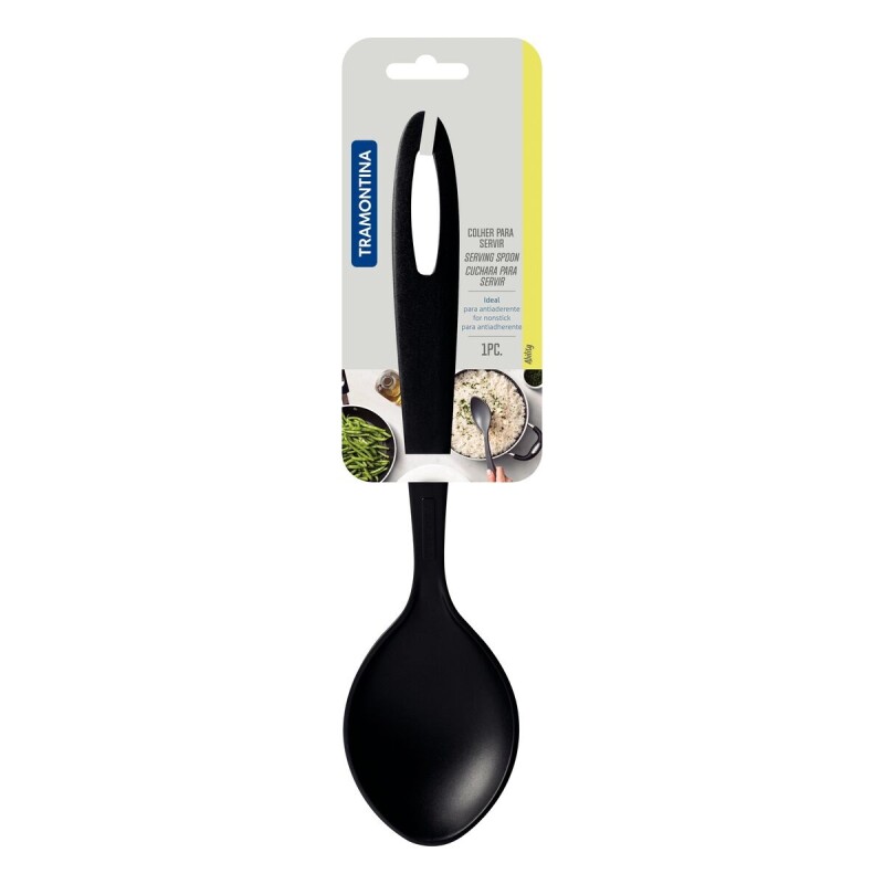 Cuchara para Servir Caldo Tramontina Ability – Negra ABILITY CUCHARA PARA SERVIR CALDO NEGRO
