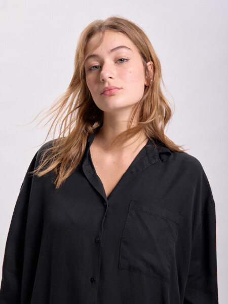 Camisa lyocell Negro