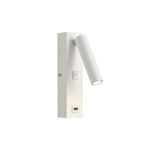 Aplique pared c/ spot LED 3W cálido c/ puerto USB IX9257