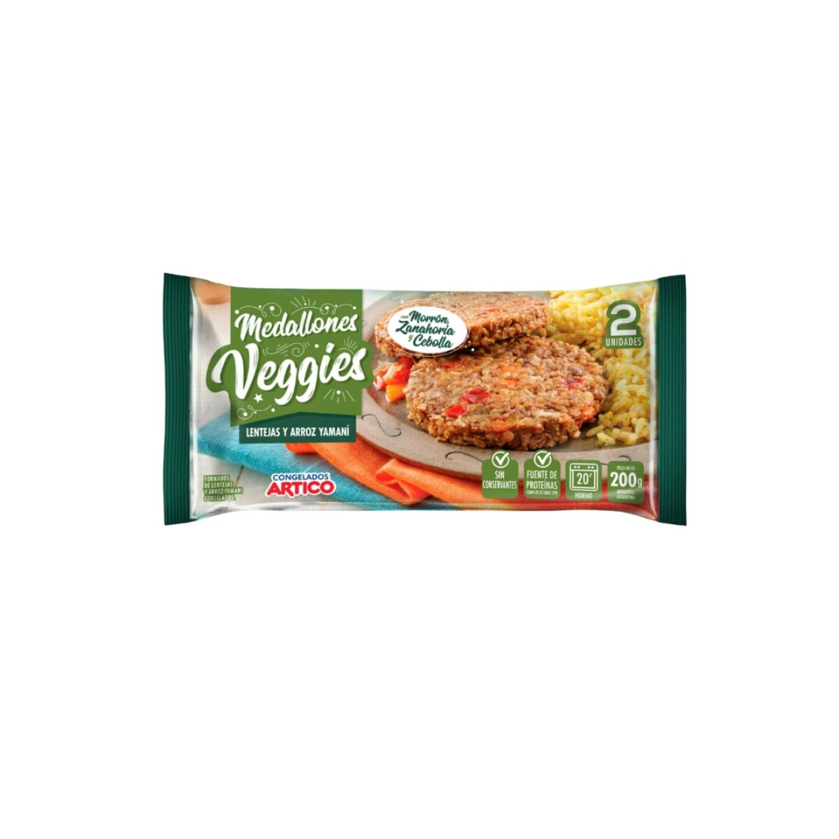 Hamburguesa veggie lenteja y arroz Ártico - 200 gr 